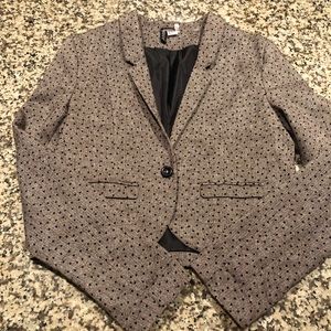 H&M DIVIDED sparkly polka dot blazer